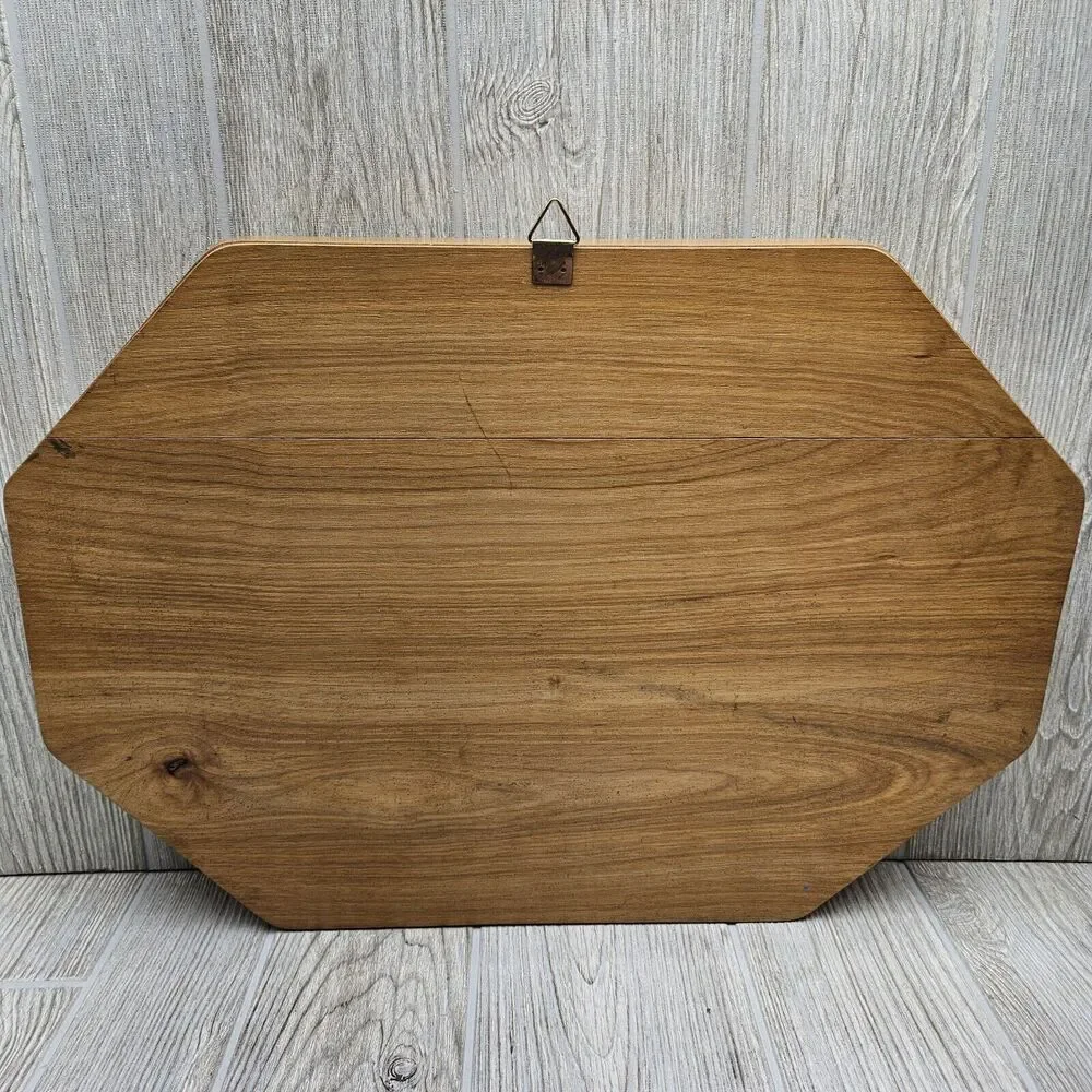 Vintage Hand Painted Wood Serving Tray With Wall Hanging‎ Hook Rose 1984